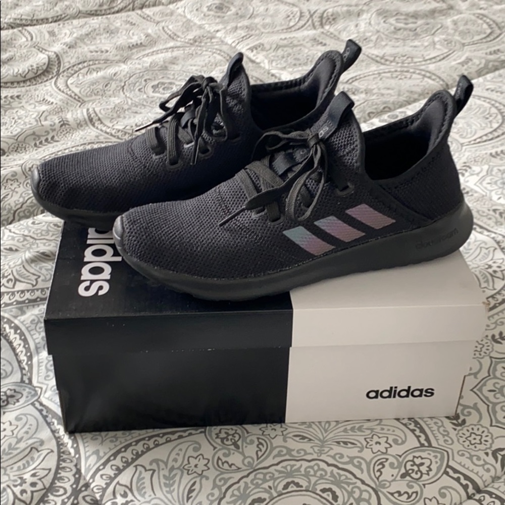 Black Adidas Cloudfoam Pure running shoes